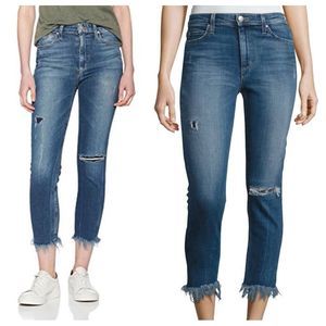 Joes Charlie High Rise Sknny Crop Frayed Jeans Size 28W with 25”inseam